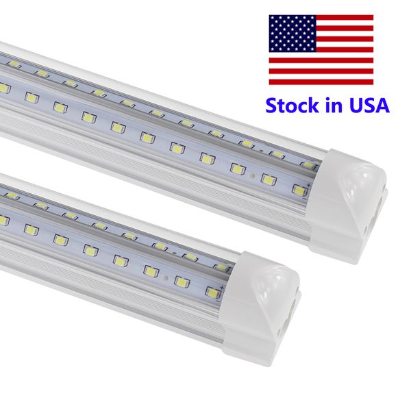 

t8 8ft led tube v shape интегрированные 8 футовых светодиодные лампочки led 4ft 5ft 6ft 8 футов работа света 72w люминесцентные лампы лампы