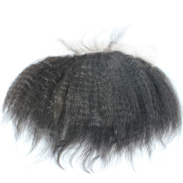 

factory price for 13x4 virgin human hair lace frontal closure kinky straight lace frontal closure with baby hair, Black;brown