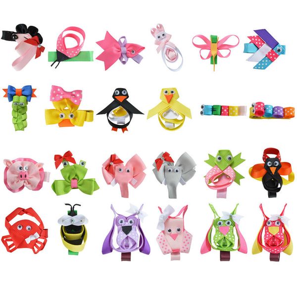 Wholesale Hair Bow For Girls Baby Diy Cute Animals Hairpin Cheer