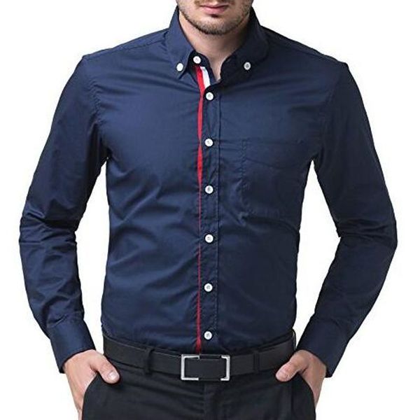 

wholesale- brand 2017 fashion male shirt long-sleeves solid color concise mens dress shirts slim men shirt 3xl 9233, White;black