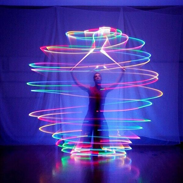 

новый светодиодный poi брошенные шары танец живота светодиодный мяч многоцветный шар свет для профессионального танца живота уровень ручной