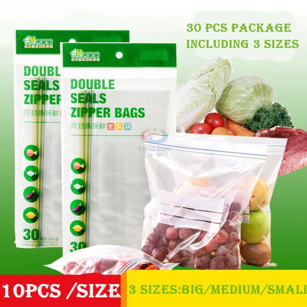 

30 pcs,3 sizes combination food sealing bag fresh keeping sealing bag food storage bag