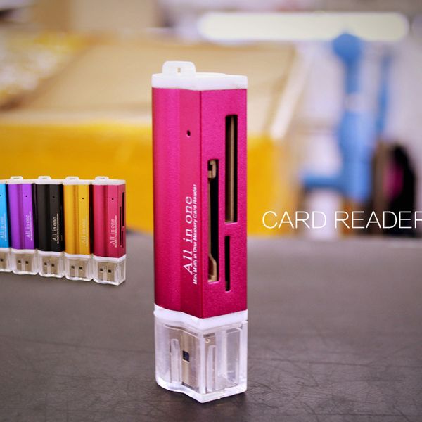

brand new metal lighter multi function card reader sd tf ms m2 all-in-one memory card reader