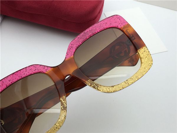 

brand blue 55mm 0083s designer avana gold brown sunglasses sunglasses square box plastic new women with jnava, White;black