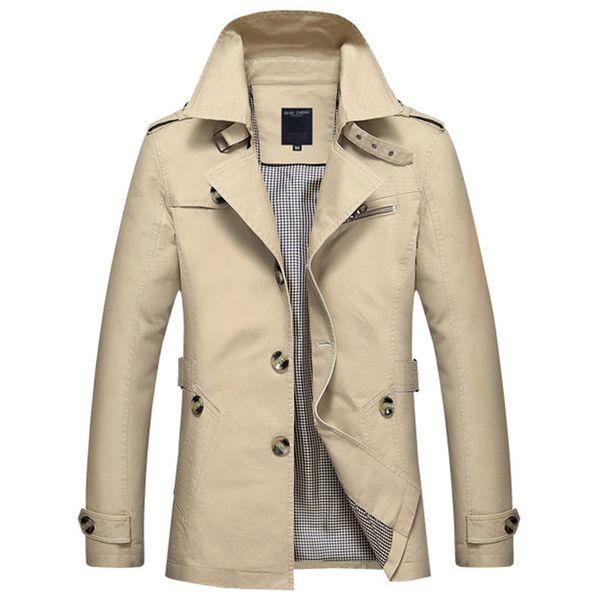 

winter men jackets casual jackets and coats men black slim trench coat mens parka england style luxury outwear jacket plus size m-5xl, Black;brown