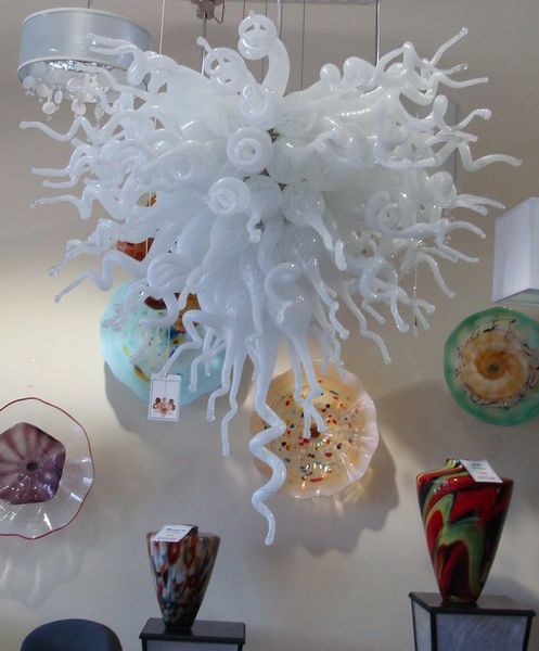 

modern chandelier white crystal glass wedding chandelier led 100% mouth blown borosilicate european hand blown glass chandeliers lighting