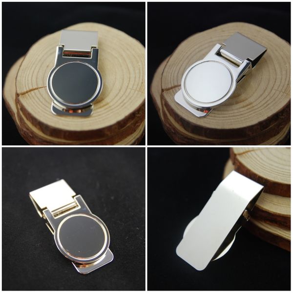 

DIY Blank Money Clip Credit Card Holder Silver Zinc Alloy 2.44"*0.87" Money Clipper Slim Money Wallet Clip Christmas Gift C110L