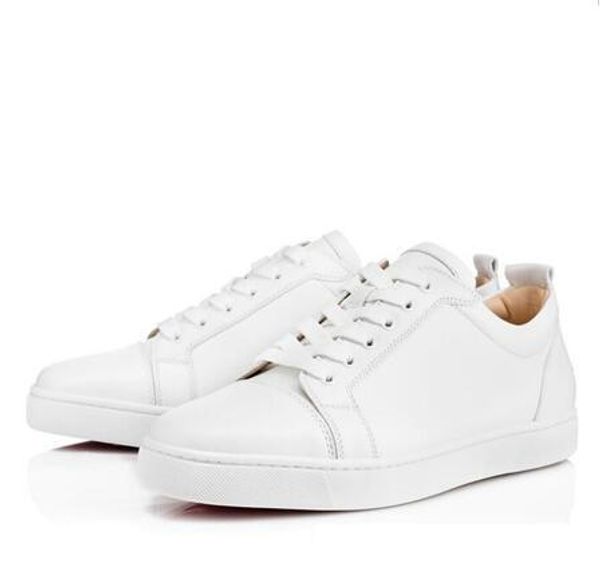 

роскошная red bottom кроссовки кожаного юниор мужчины / женская обувь low top sneaker плоской франция марка открытого fashion party квартира, Black