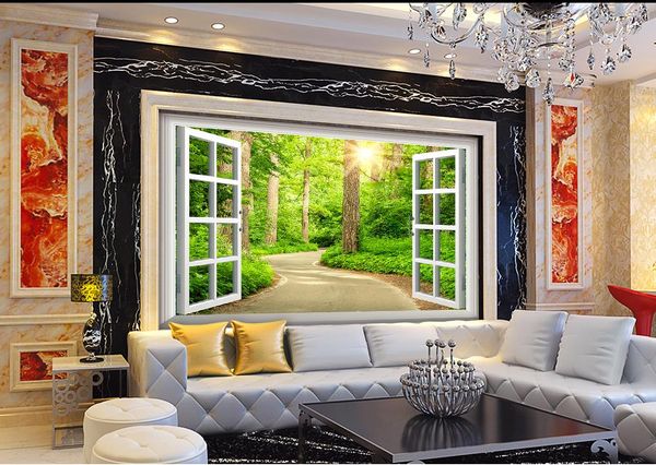 

fresh path sofa wall tv wall decoration painting mural 3d wallpaper 3d wall papers for tv backdrop