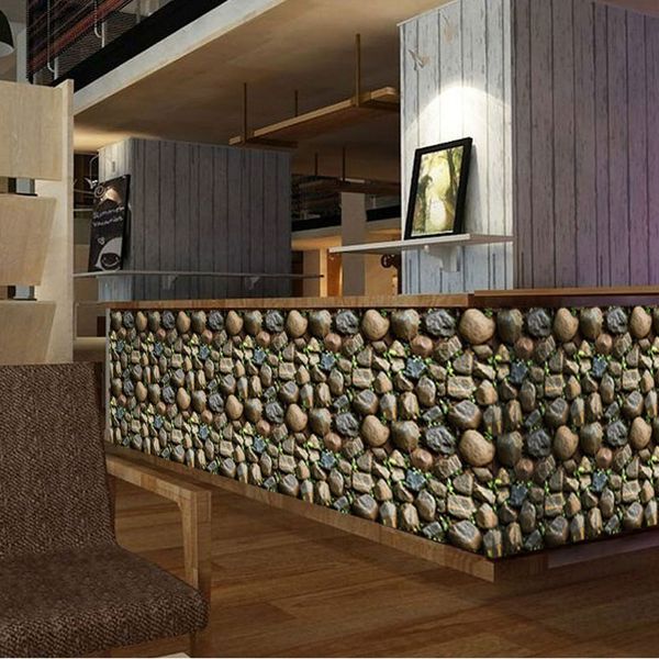 

3d stone wall stickers home decor vintage diy wallpaper for living room kitchen bar self-adhesive art decorative stickers