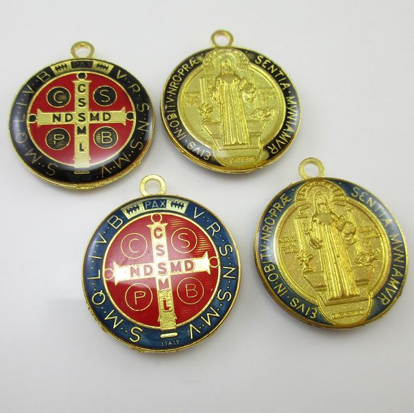 

50шт ассорти эпоксидной 1 дюйм круглый Святой Бенедикт медаль кулон