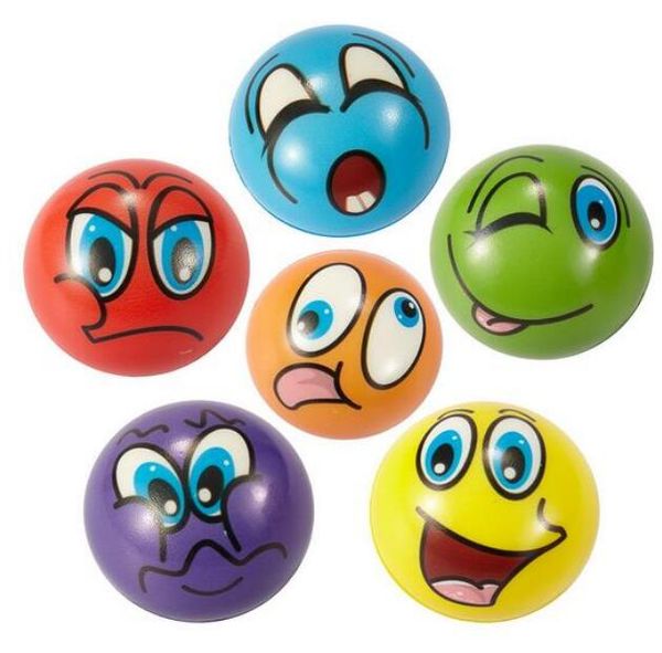 

soft pu funny emoticon face stress balls squeeze foam ball novelty relax toys assorted expression