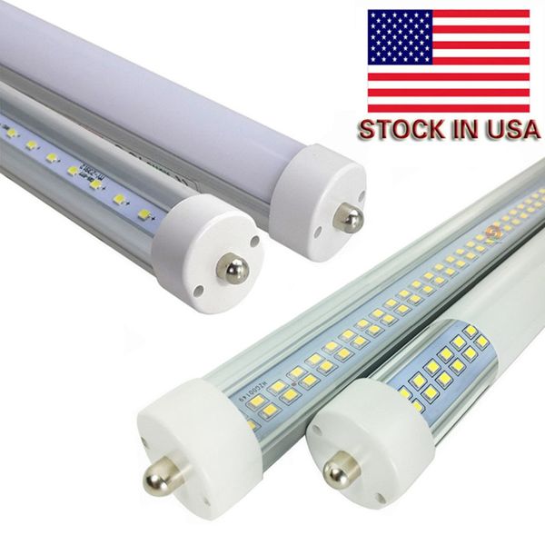 

fa8 single pin t8 led bulb tube lights 2400mm 2.4m 8 foot smd2835 288leds 6000lm 45w 55w 72w ac85-265v