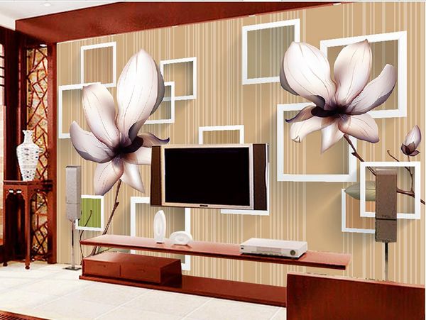 

classic 3d european style three-dimensional box box 3d dream magnolia reflection video background wall