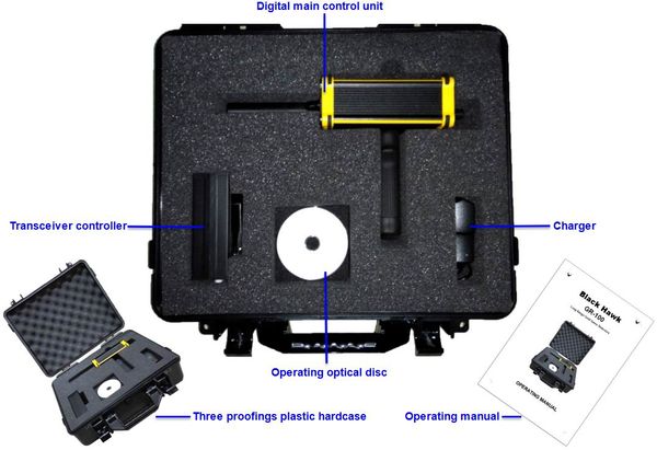 Spedizione gratuita I più recenti Stati Uniti d'America Tecnologia Black Hawk Long Range Gold Silver Gem Diamond Underground Metal Detector