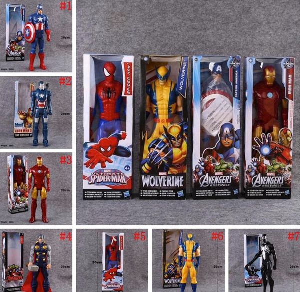 

Avenger pvc action figure marvel hero 30cm iron man piderman captain america ultron wolverine figure toy 7 tyle