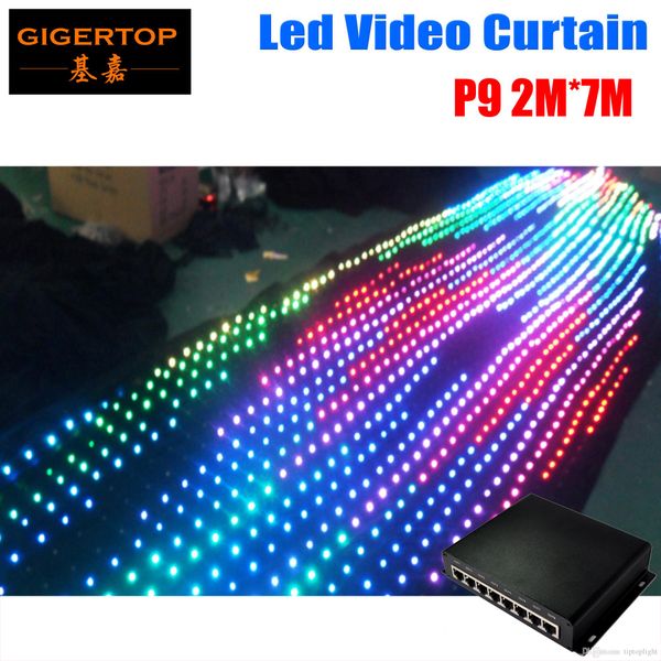P9 2m 7m Pc Mode Led Video Curtain Dj Stage Background Tricolor