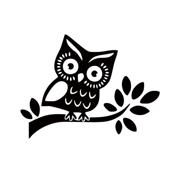 

2017 car stying cute owl standing on a tree car decal cartoon bumper sticker car accessories jdm