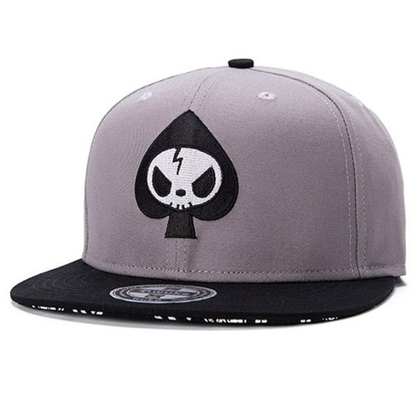 

fashion street adjustable flat peak whole hat skull head snapback cap men women oem hip hop baseball caps, Blue;gray