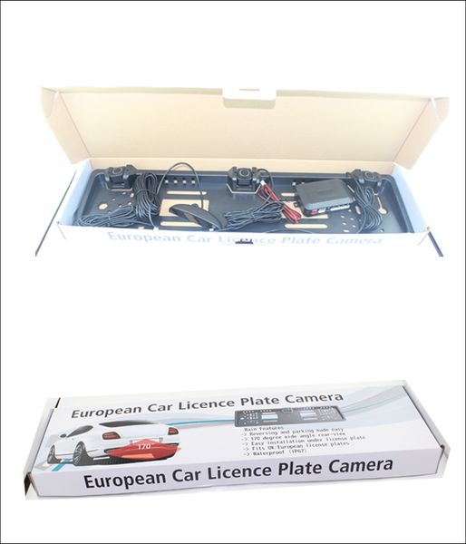 

eu european license plate car parking sensor four sensors without drilling human voice bibi sound alarm 64 colors to choose dhl