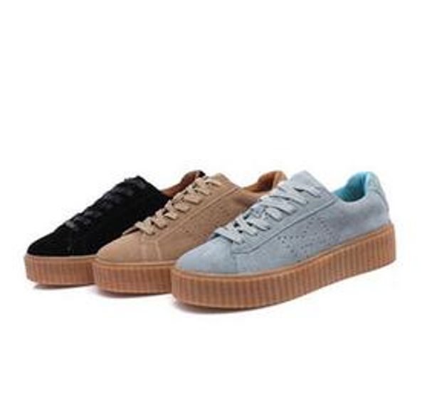 

2019 new basket creepers glo rihanna sneakers casual women 's sports running jogging shoes womens fashion classic shoes 36-44, Black
