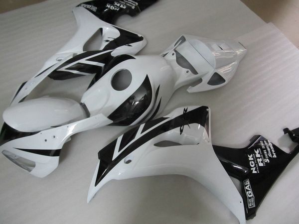 

injection molded abs plastic fairings for honda cbr1000rr 06 07 white black fairing kit cbr1000rr 2006 2007 ot24