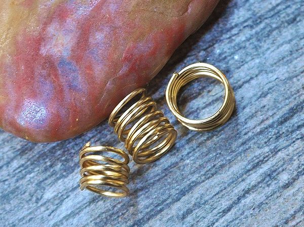 

gold silver jewelry loc beads dreadlock coils plain dread beads hair accessories