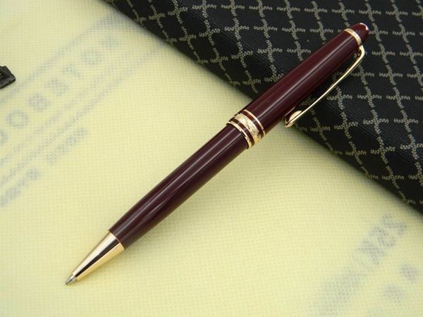 

Новый 163 красный роскошный лакированный золотой клип шариковая ручка