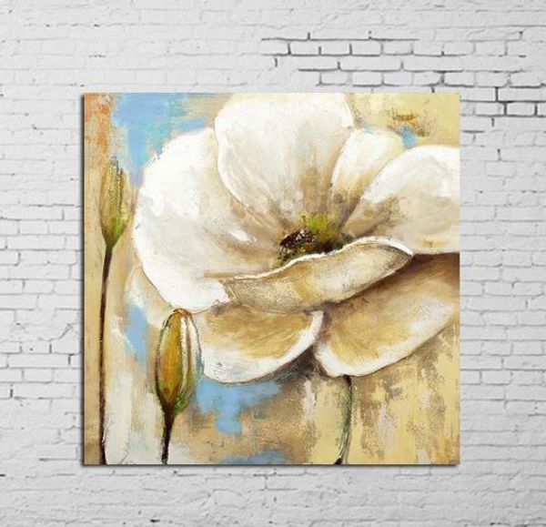

white flowers,pure hand painted modern wall decor floral art oil painting quality canvas.multi size a-mei