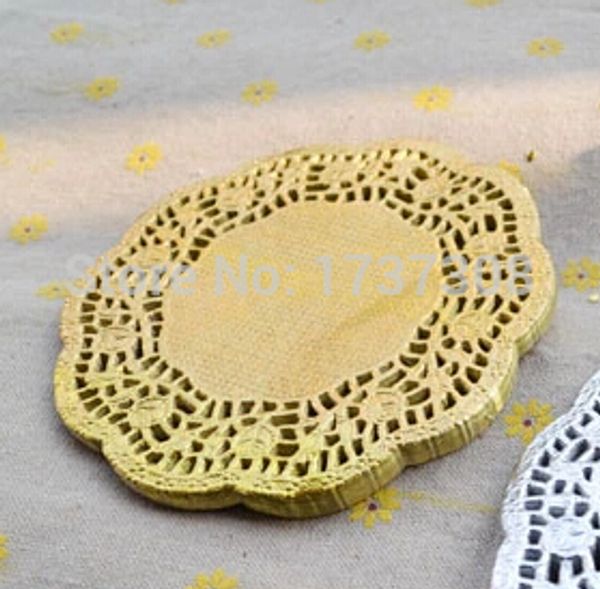 Toptan- PD38,4.5 inç Vintage Altın Gütlü Dantel Desen Kağıdı Doilies El Sanatları DIY Scrapbooking için / Kart Yapımı / Düğün Dekorasyon