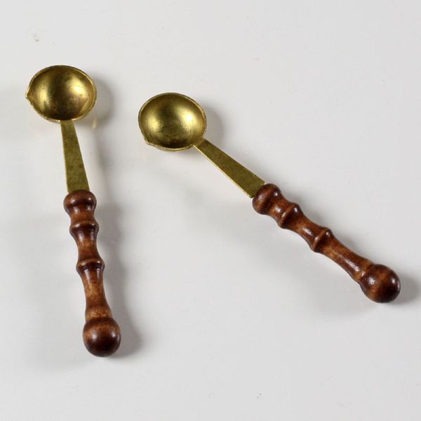 

vintage wax stamps sealing wax spoon wood handle sealing mini melting wax spoon