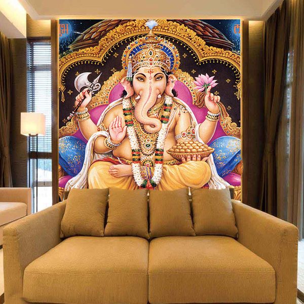 

wholesale- large mural southeast religious yoga style wallpaper mural