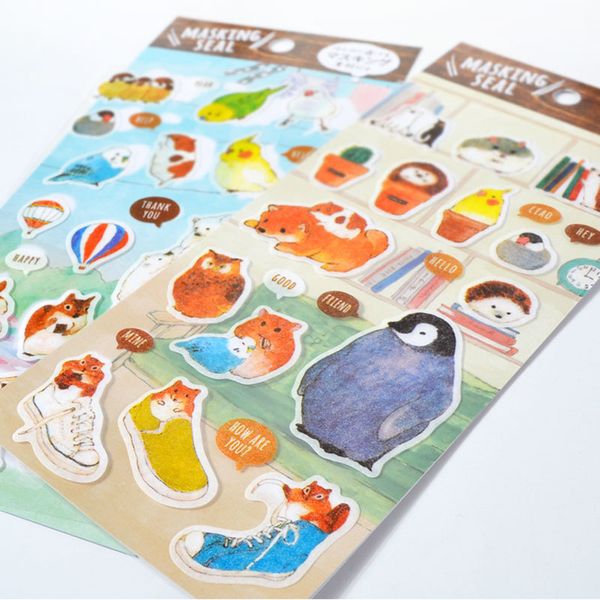 

wholesale- diy colorful coloured drawing or pattern kawaii stickers diary planner journal note diary paper scrapbooking ptag
