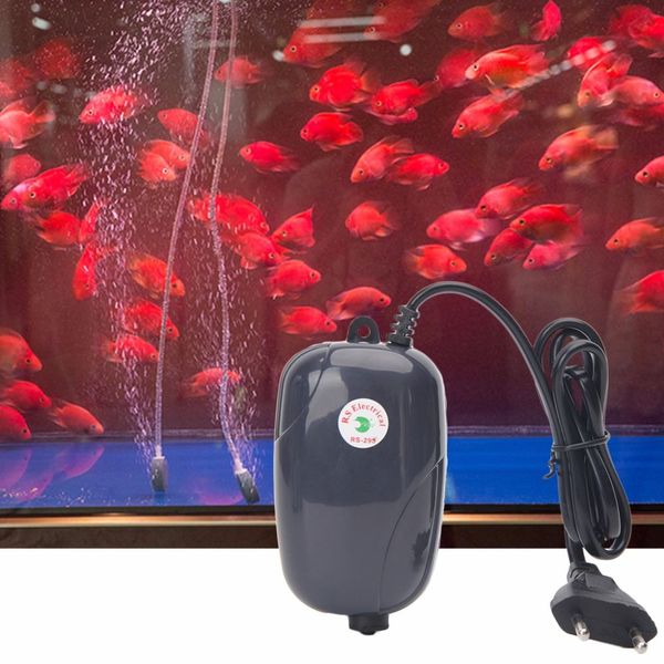 High Energy Efficient Aquarium Oxygen Fish Air Pump Tank Super Silent 3W//5W New