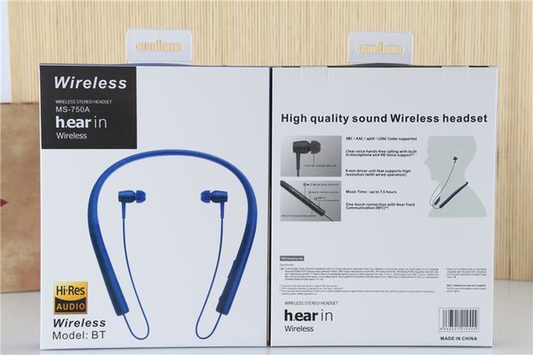

ms-750a беспроводная bluetooth-стерео спортивная стерео гарнитура в ухе с шейным наушником и микрофоном для iphone 7 7plus samsung sony