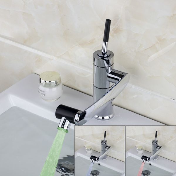 

wholesale- e-pak yanksmart led rotatable water tap bathroom sink faucet basin faucet kitchen swivel faucet and cold mixer taps