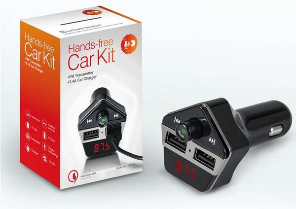 2017 neueste 3 in1 ST06 Bluetooth Car Kit Audio MP3 Musik Player Freisprecheinrichtung LCD Display Unterstützung TF Karte FM Sender USB Auto ladegerät