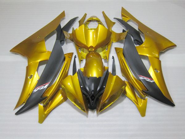 

injection molding plastic fairing kit for yamaha yzf r6 08 09-15 gold black fairings set yzfr6 2008-2015 ot06