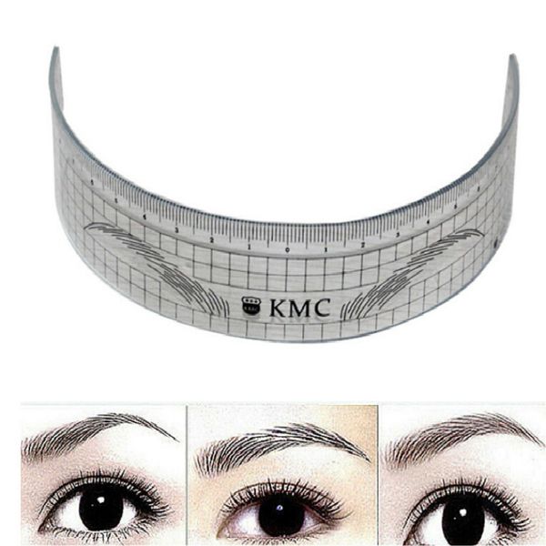 

2017 permanent makeup stencils plastic eyebrow ruler tattoo radian ruler shaping tool for beginner