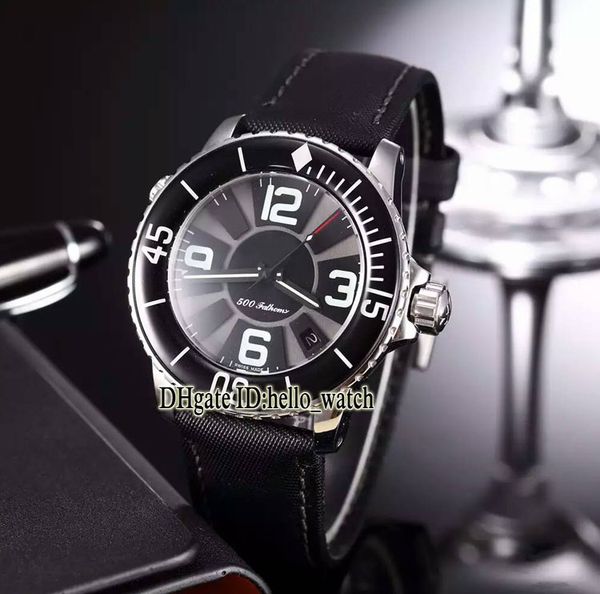 

fifty fathoms 50 fathoms cal.1315 45mm 50015-12b30-52b automatic mens watch nylon/leather strap sport wristwatches, Slivery;brown