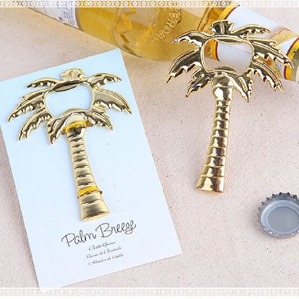 Золотая пальма открывалка для бутылок кокосовая пальма открывалка для пива свадебные сувениры подарок украшение партии бесплатная доставка WA2030