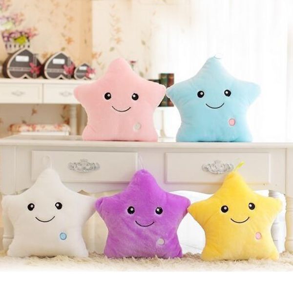 Wholesale Colorful Body Pillow Star Glow Led Luminous Light Pillow