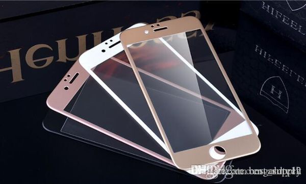 

iphone 7 plus 3d curved edge front screen protector tempered glass for iphone 6 6s plus full cover 4.7" titanium protective cool