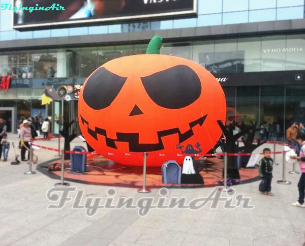 Festa de personagem de Halloween Decorativo Gigante Inflável Abóbora Abóbora Balão Sopre Up Causha modelo para jardim e quintal