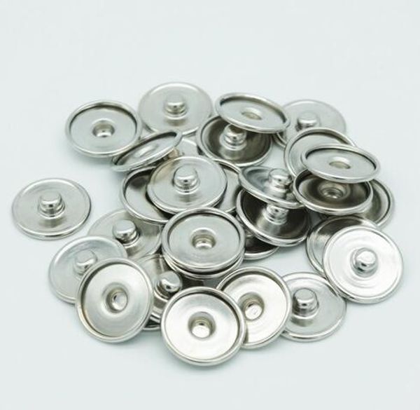 

100pcs/lot silver tone button for making ginger copper snap button charm jewelry charms in stock, Bronze;silver