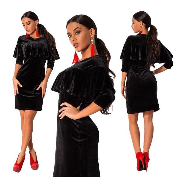 

женская o шеи с длинным рукавом русалка бархат вечерние платья высокое качество очаровательные знаменитости платья платье выпускного вечера, White;black