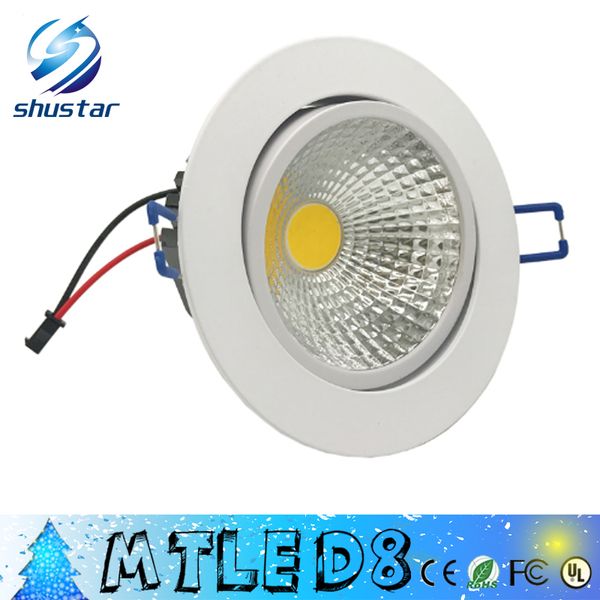 LED-Downlight aus Aluminium, dimmbar, 9 W, 12 W, 15 W, 18 W, 21 W, 25 W, COB-Spotlicht, warmweiß/kaltweiß, AC 85–265 V