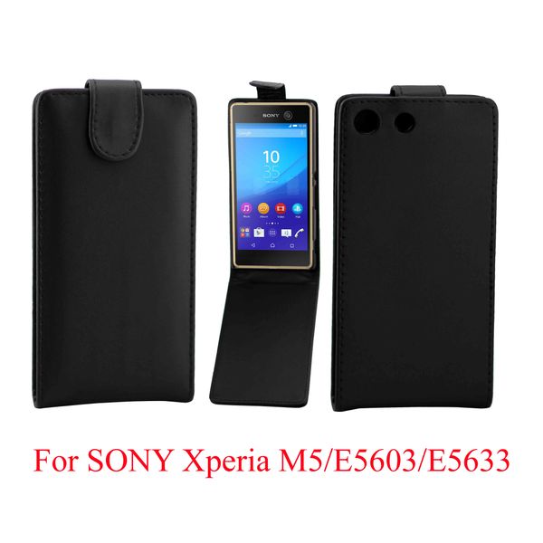 

phone bags cover for sony xperia m5 phone case back coque pu leather flip vertical up-down open skin pouch