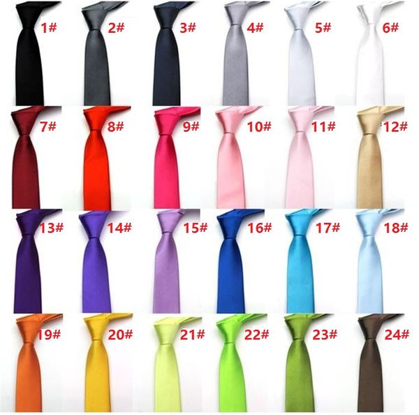 

men's polyester silk ties slolid color satin plain neckties party wedding ties for men 24colors neck ties sufficient stock c003, Blue;purple