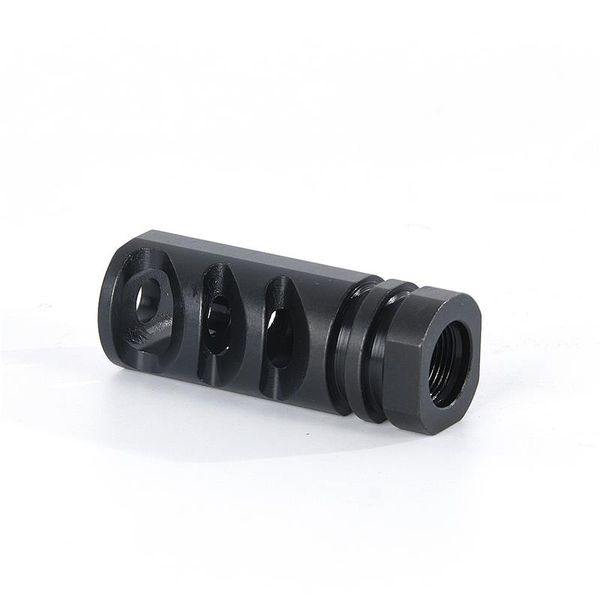 

5/8x24tpi thread .308/7.62 short competition muzzle brake with jam nut and crush washer